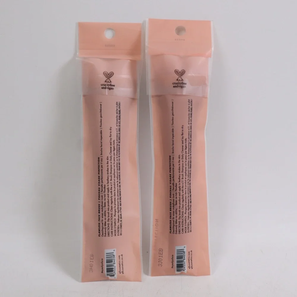 2 PACK e.l.f. Flawless Face Brush, Synthetic Makeup Brush For Contour